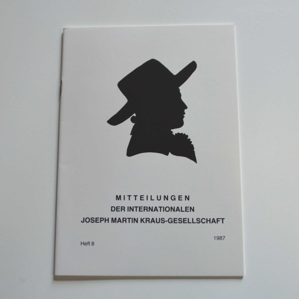 Mitteilungen der Internationalen Joseph Martin Kraus-Gesellschaft Heft 8